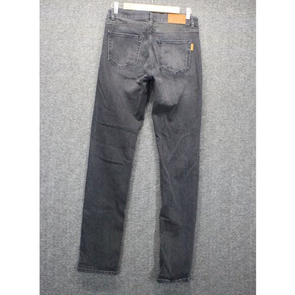 Sandro Paris Womens Slim Fit Jeans size 29 Charcoal Black Button Fly - Picture 2 of 7